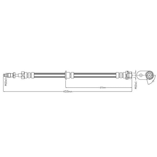Juratek Brake Hydraulic Hose Line Rear Right JBH1638R