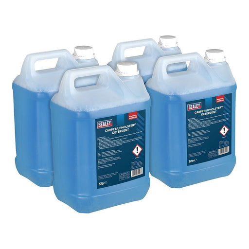 Sealey Carpet/Upholstery Detergent 5L Pack of 4 VMR925 Sealey  - Town Parts