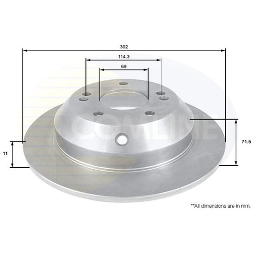 Comline 2 x Solid Rear Brake Discs ADC2409