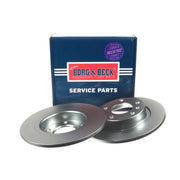Borg & Beck 2 x Solid Rear Brake Discs BBD4729