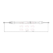 Apec Handbrake Cable Left Rear CAB1028