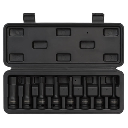 Draper Expert Impact Hex Socket Bit Set 1/2" Sq. Dr. 8 Piece