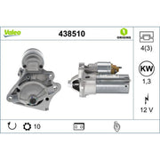 Valeo Starter Motor 12V 1.3kW 10 Teeth 438510