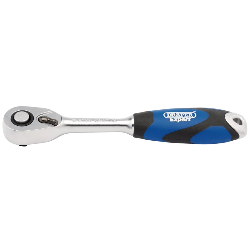 Draper Expert Soft Grip Reversible Ratchet, 72 Tooth, Various Sizes