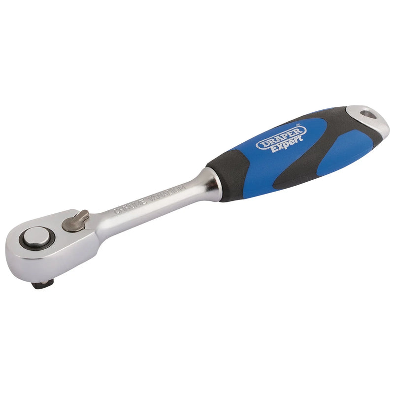 Draper Expert Micro Head Reversible Soft Grip Ratchet - 60 Tooth