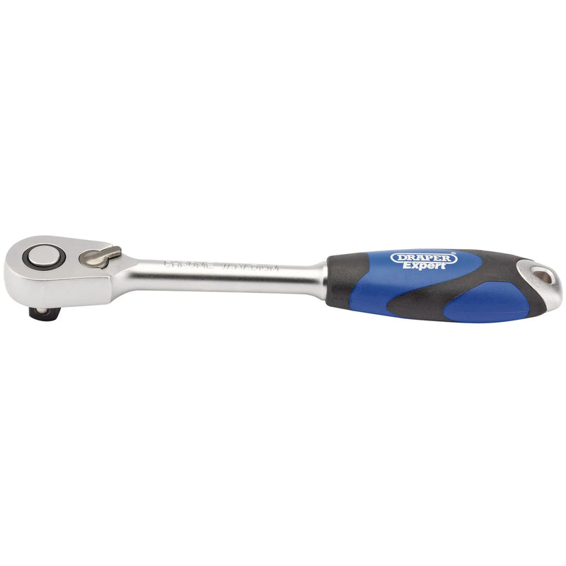 Draper Expert Micro Head Reversible Soft Grip Ratchet - 60 Tooth