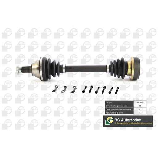 BGA CV Drive Shaft Driveshaft Front Left DS9627L