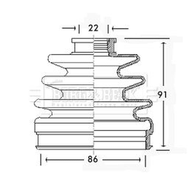 Borg & Beck Drive Shaft Bellow Kit Front Left BCB2342