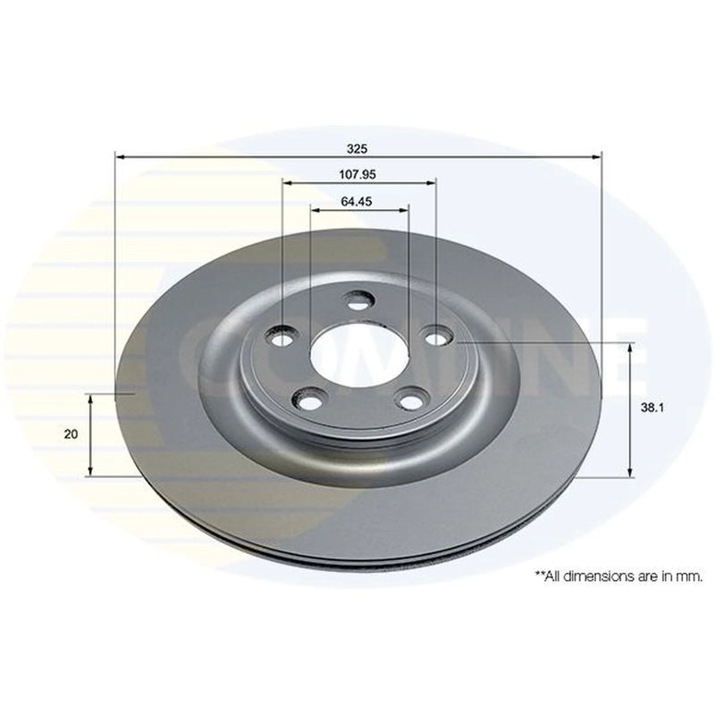 Comline 2 x Rear Brake Discs ADC2944V