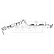 Borg & Beck Brake Hydraulic Hose Line Front Left BBH7484