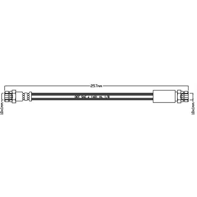 Juratek Brake Hydraulic Hose Line Rear JBH1119
