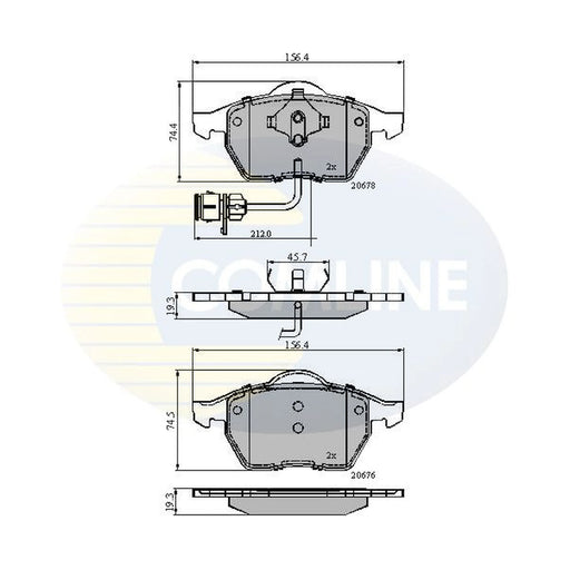 Comline 4 x Front Brake Pad Set CBP1715