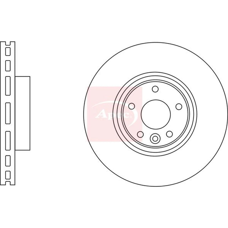 Apec 2 x Vented Front Brake Discs DSK3182