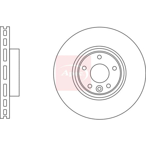 Apec 2 x Vented Front Brake Discs DSK3182