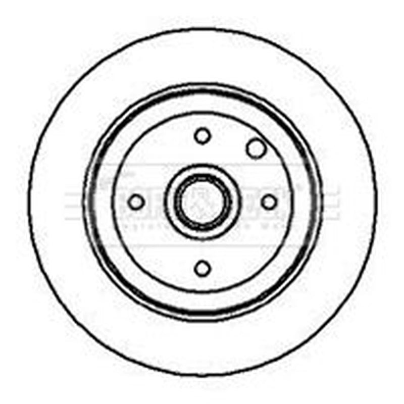 Borg & Beck 2 x Solid Rear Brake Discs BBD5933S