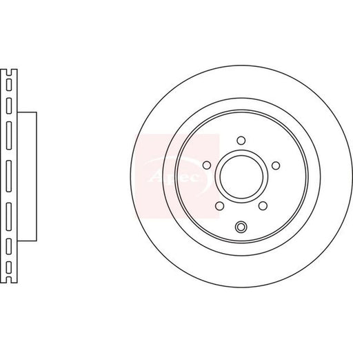 Apec 2 x Vented Rear Brake Discs DSK3247