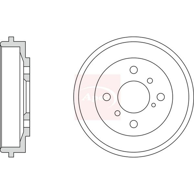 Apec Brake Drum Assembly Rear DRM9977