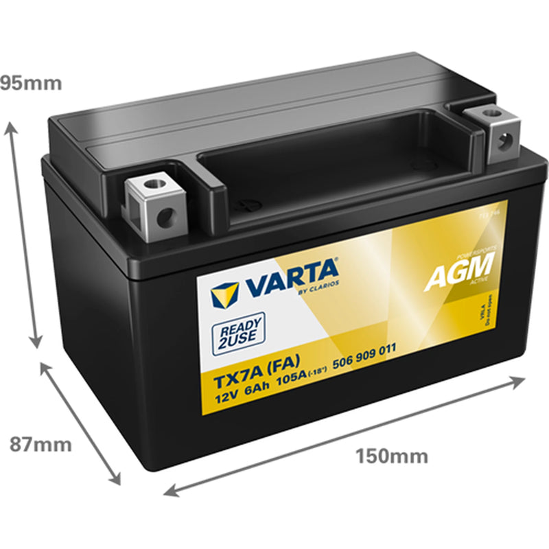 Varta Battery 12V 6Ah 105A 506909011K542