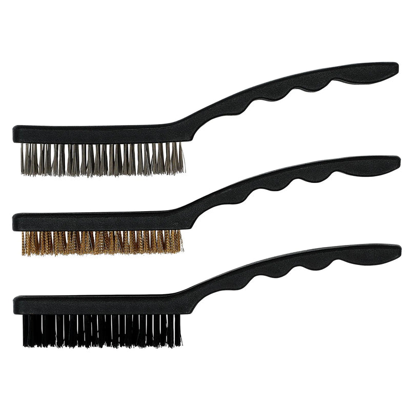 Draper Brush Set, 230mm (3 Piece) - Brass, Nylon & Steel