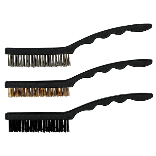 Draper Brush Set, 230mm (3 Piece) - Brass, Nylon & Steel