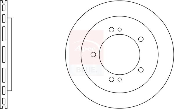 Apec 2 x Brake Disc Set Vented