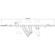 Apec Handbrake Cable Left Rear CAB1218