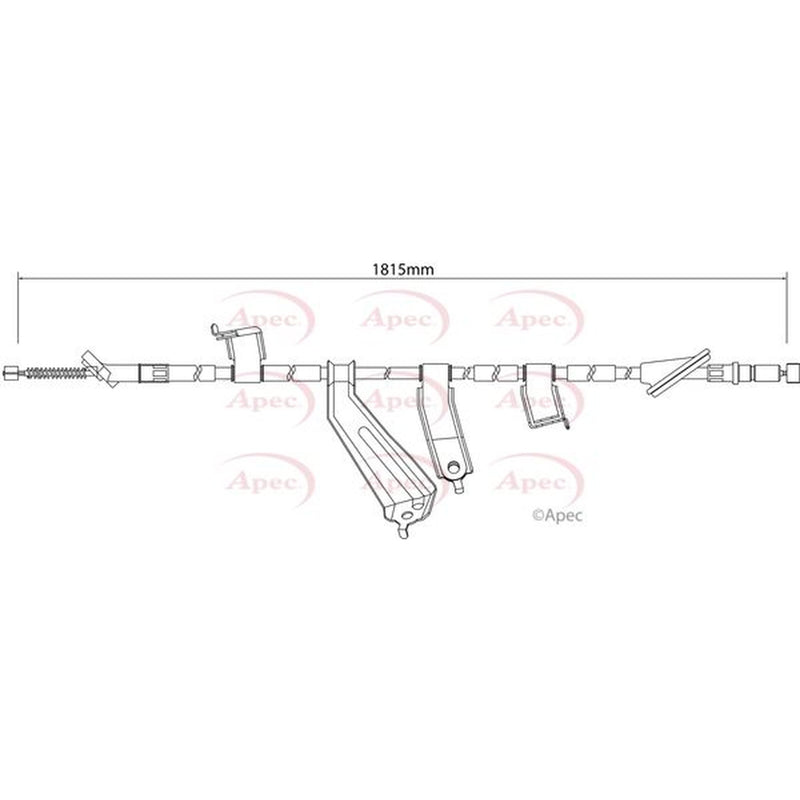 Apec Handbrake Cable Left Rear CAB1218