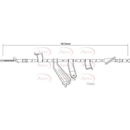 Apec Handbrake Cable Left Rear CAB1218