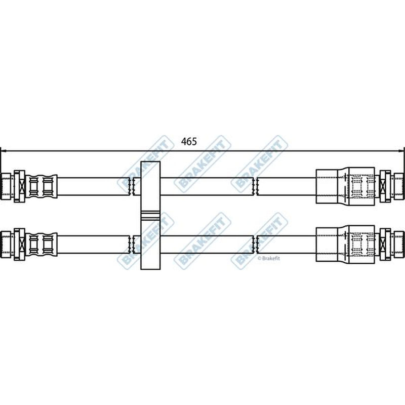 Apec Brake Hydraulic Hose Line Rear BHO4113