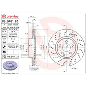 Brembo 2 x / Front Brake Discs 09.9481.21