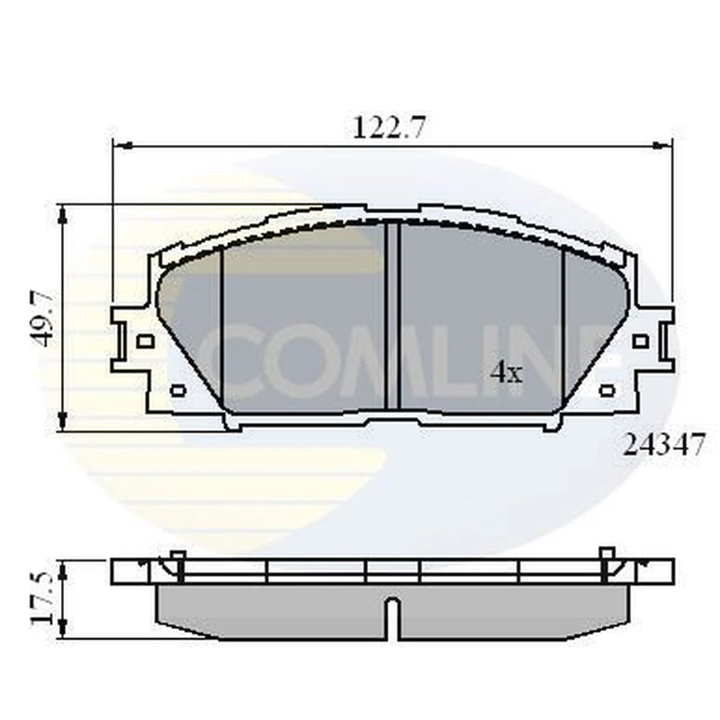 Comline 4 x Front Brake Pad Set CBP01612
