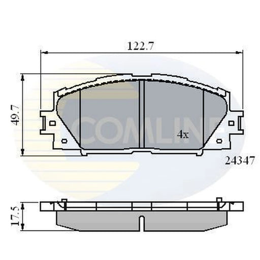 Comline 4 x Front Brake Pad Set CBP01612