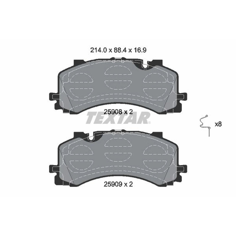 Textar Front Brake Pad Set 2590801