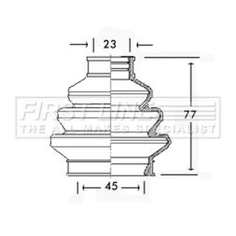 First Line Drive Shaft Bellow Kit Rear Left FCB2309