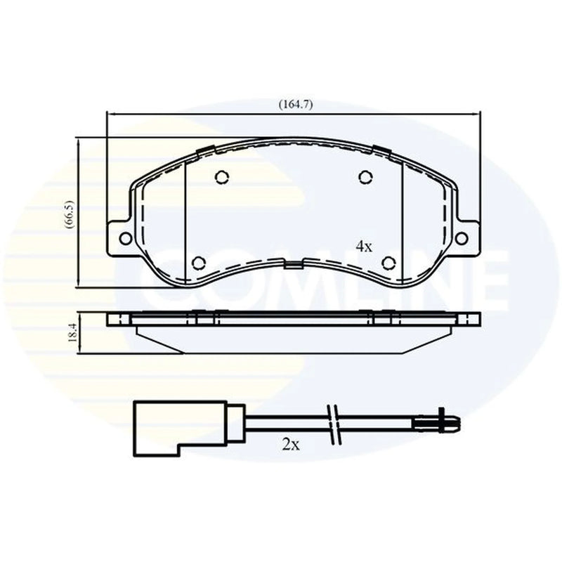 Comline 4 x Front Brake Pad Set CBP21512