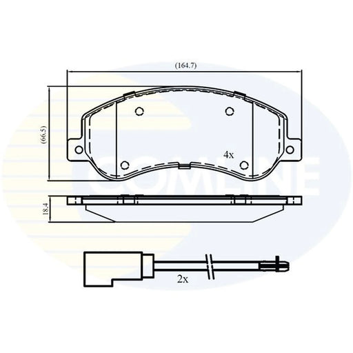 Comline 4 x Front Brake Pad Set CBP21512