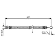 Bosch Brake Hydraulic Hose Line Front Right 1 987 481 512