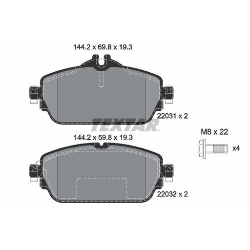 Textar Brake Pad Set 2203102