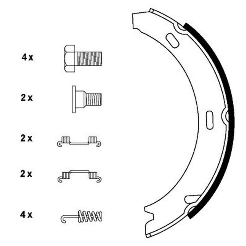 Textar Parking Brake Shoe Set 91044500