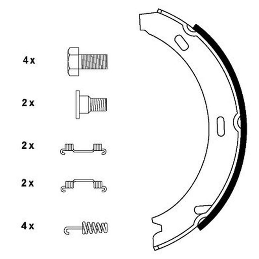 Mintex Parking Brake Shoe Set MFR650