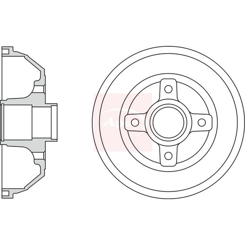 Apec Brake Drum Assembly Rear DRM9926