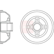 Apec Brake Drum Assembly Rear DRM9926