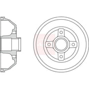 Apec Brake Drum Assembly Rear DRM9926