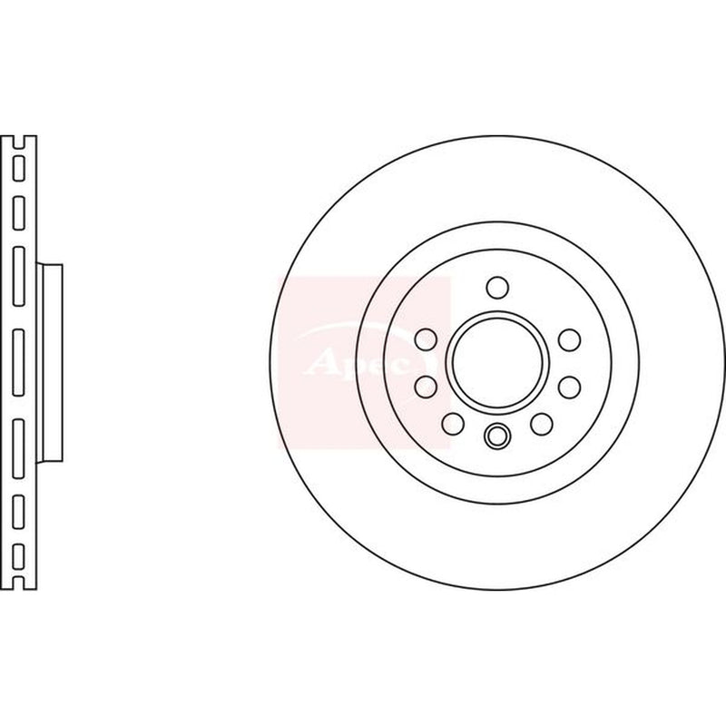Apec 2 x Vented Front Brake Discs DSK2966