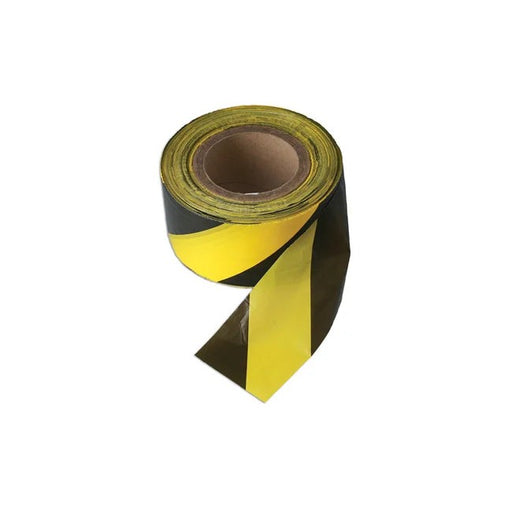 Connect Black & Yellow Barrier Tape 75mm x 500m Non Adhesive 1pc - CPL