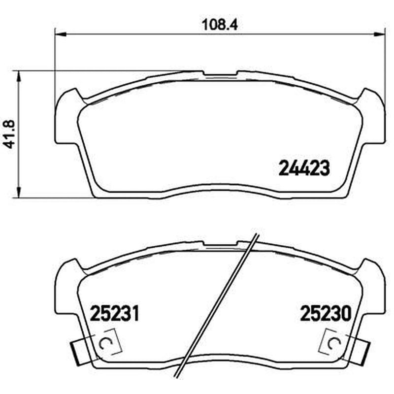 Brembo 4 x Front Brake Pad Set P61108