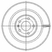 Borg & Beck 2 x Vented Rear Brake Discs BBD6203S