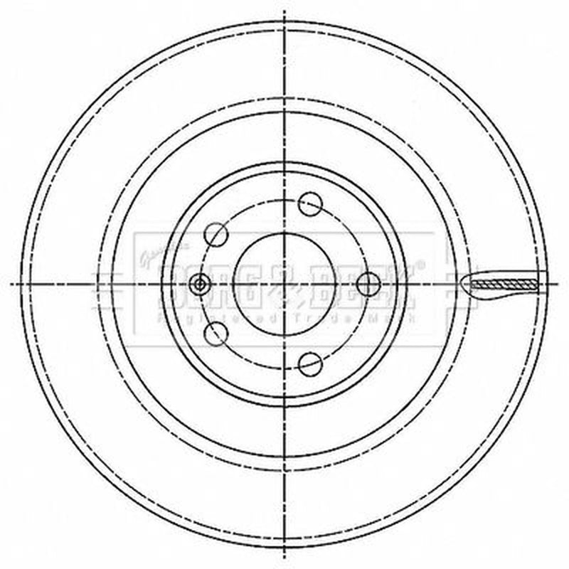 Borg & Beck 2 x Vented Rear Brake Discs BBD6203S