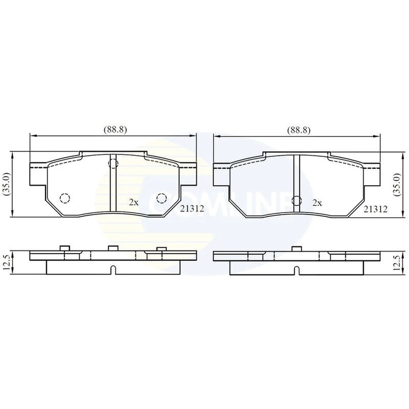 Comline 4 x Rear Brake Pad Set CBP0460