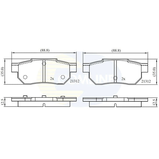 Comline 4 x Rear Brake Pad Set CBP0460